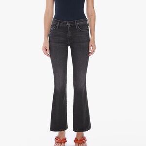 Mother Weekender Deep End Faded Black Flare Wide Leg Denim Jeans 23